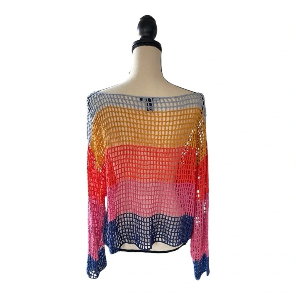 ♥️Forever 21♥️ Stripe Knit Top, Casual Long Sleeve Crew Neck Top, Size (Small)